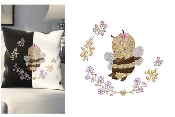 Baby Bee: A Whimsical Machine Embroidery Design Review