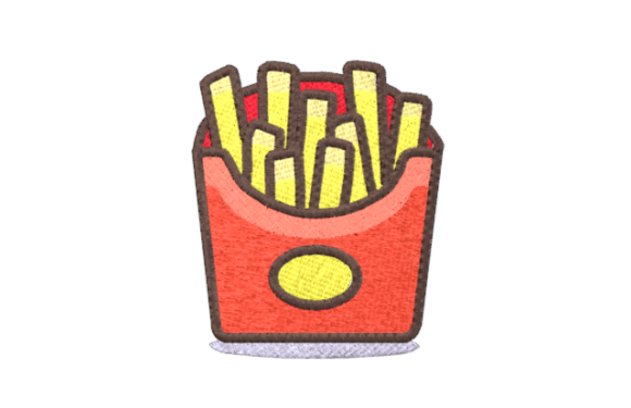 French Fries: A Playful Holiday Embroidery Pick