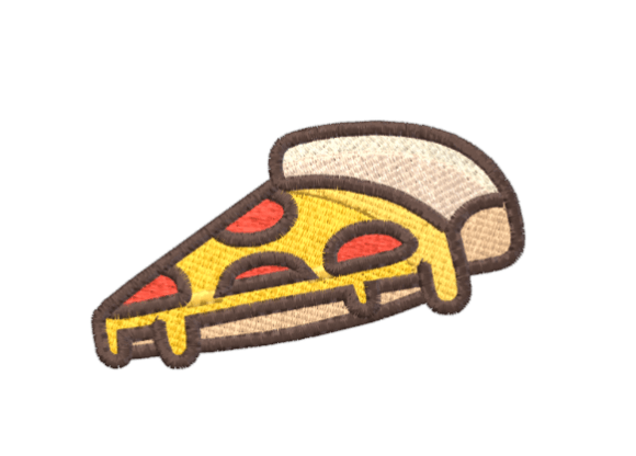 Pizza Emoji: A Playful Stitch for Boutique Apparel