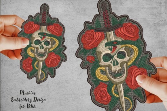 Review: Skull Snake and Roses Patch Design