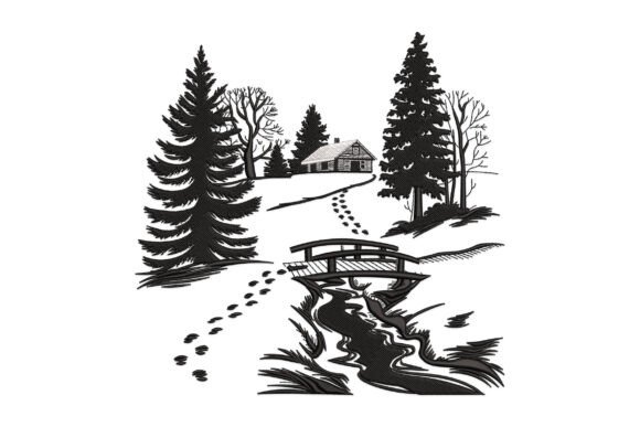 Reviewing Winter Cabin Landscape for Boutique Apparel